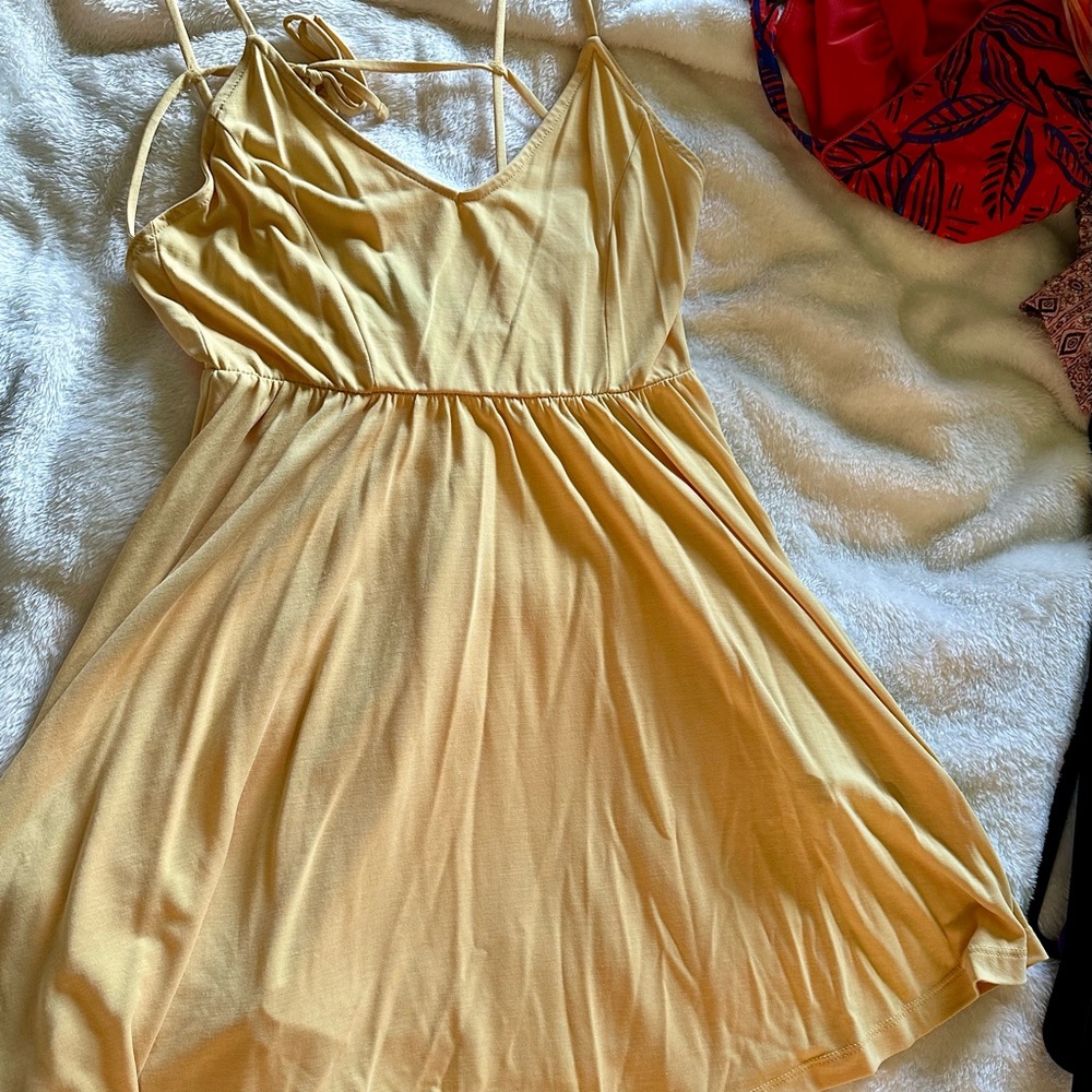 Forever 21 Yellow Mini Dress